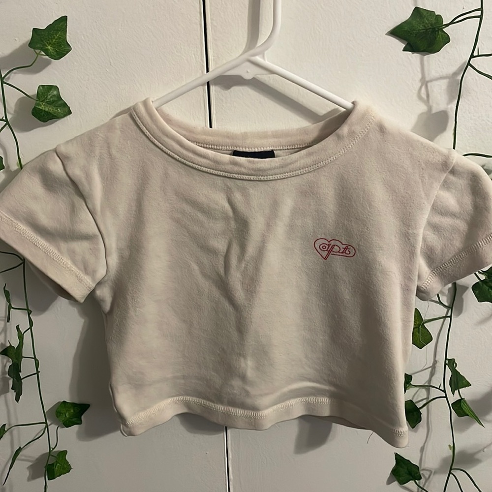 Adorable Embroidered Baby-Tee Crop Top